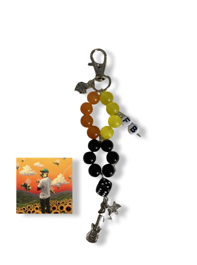 FLOWER BOY Beaded Keychain